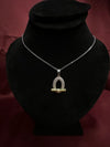 Two Tone Oval Toggle Necklace