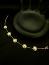 Gold Pearl Bezel Bracelet