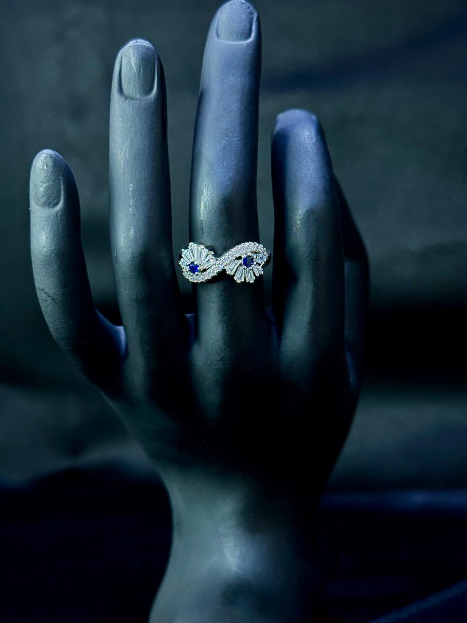 Infinity Sapphire Crystal Ring