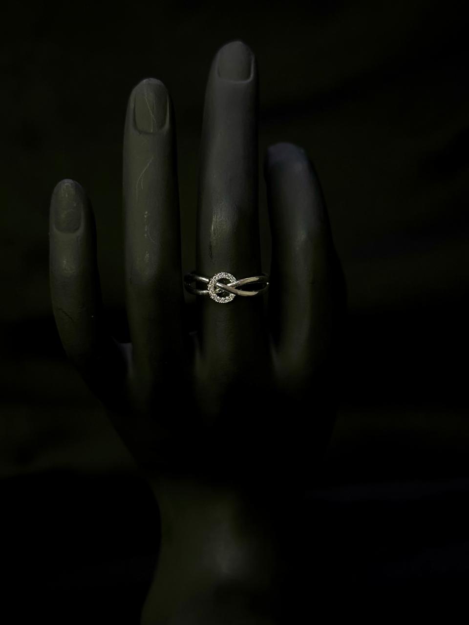Dainty Infinity Crystal Ring
