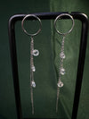 Floating Crystal Chain Drop Earrings