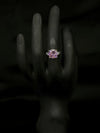 Pink Lavender Oval Solitaire Engagement Ring