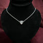 Clear Crystal Heart Bezel Necklace