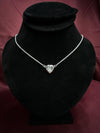 Clear Crystal Heart Bezel Necklace