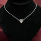 Clear Crystal Heart Bezel Necklace