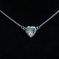 Clear Crystal Heart Bezel Necklace