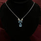 Aquamarine Butterfly Pendent Necklace