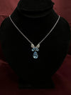 Aquamarine Butterfly Pendent Necklace