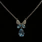 Aquamarine Butterfly Pendent Necklace