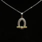 Two Tone Oval Toggle Necklace