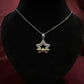 Two-Tone Zirconia Hollow Star Necklace