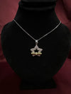 Two-Tone Zirconia Hollow Star Necklace