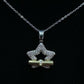 Two-Tone Zirconia Hollow Star Necklace
