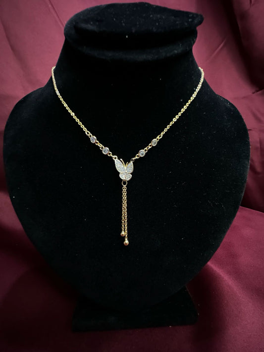 Butterfly  Tassel Necklace