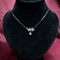 Gold-Plated Butterfly Solitaire Drop Station Necklace