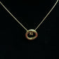Gold-Tone Circular Necklace | Minimalist Gold Pendant for Women