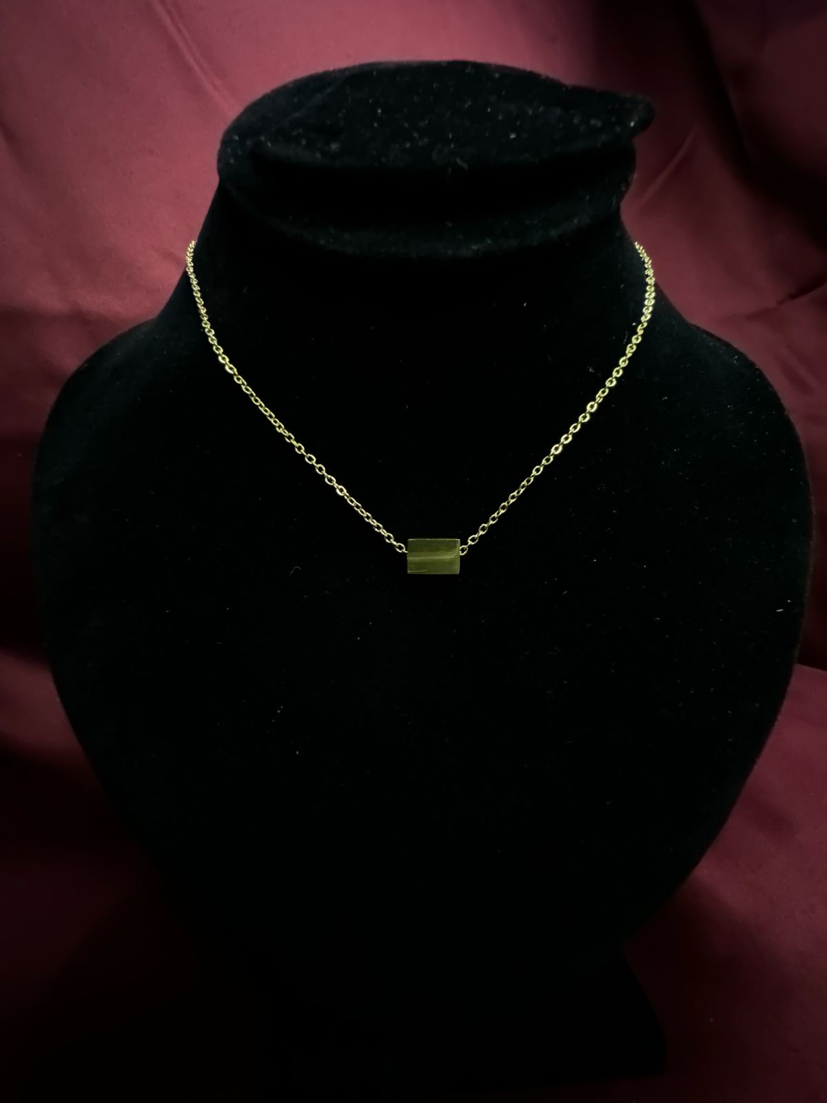 Minimal Square Necklace | Geometric Pendant Necklace for Women