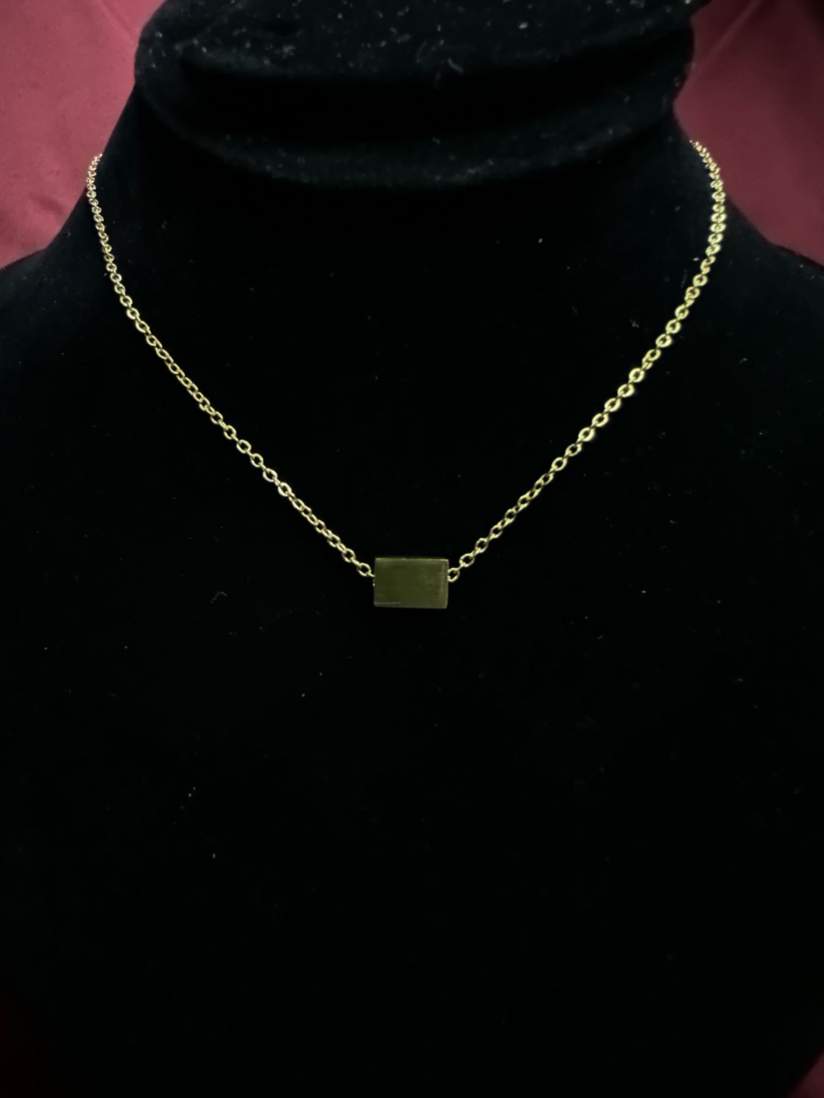 Minimal Square Necklace | Geometric Pendant Necklace for Women