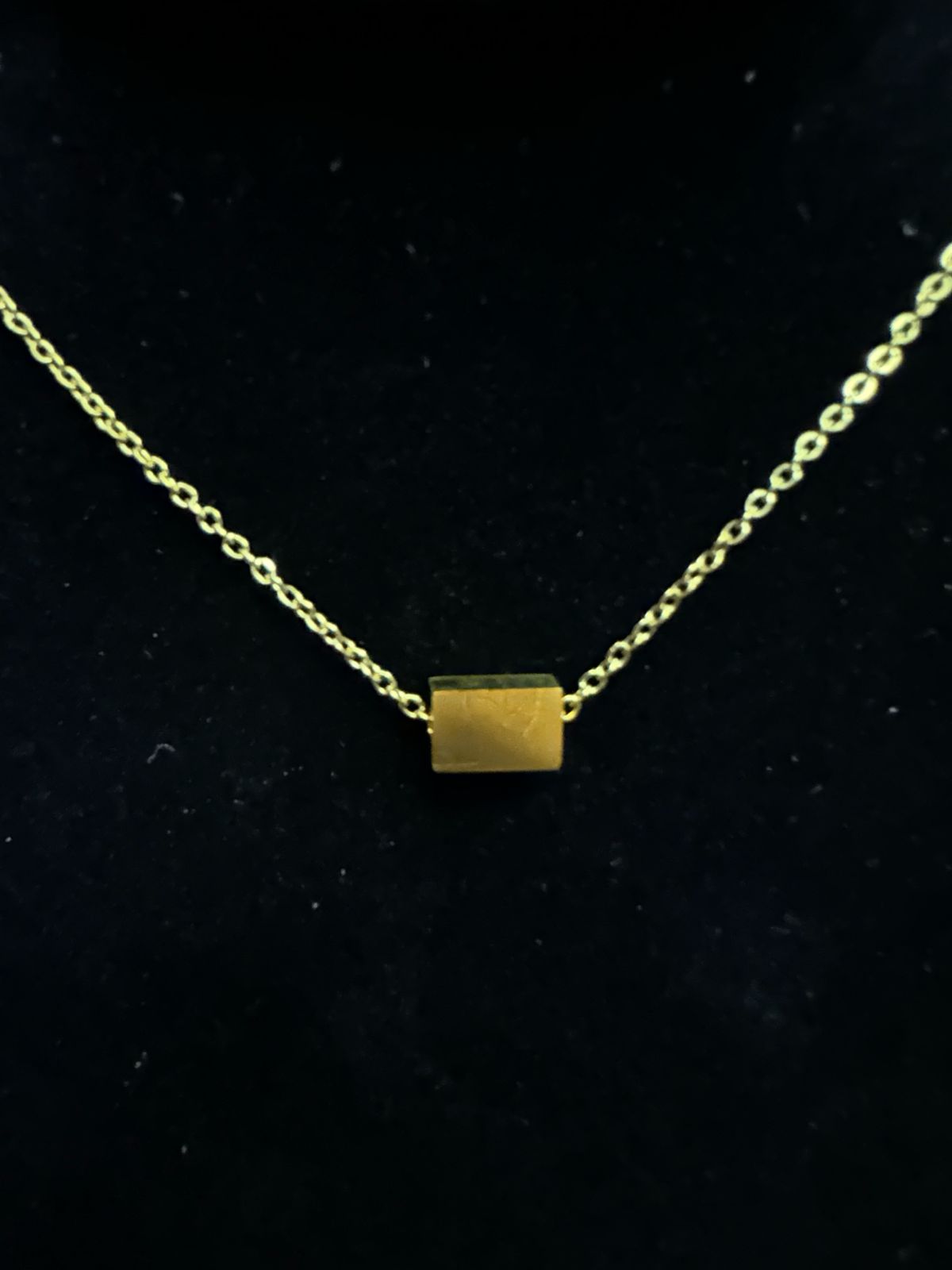 Minimal Square Necklace | Geometric Pendant Necklace for Women