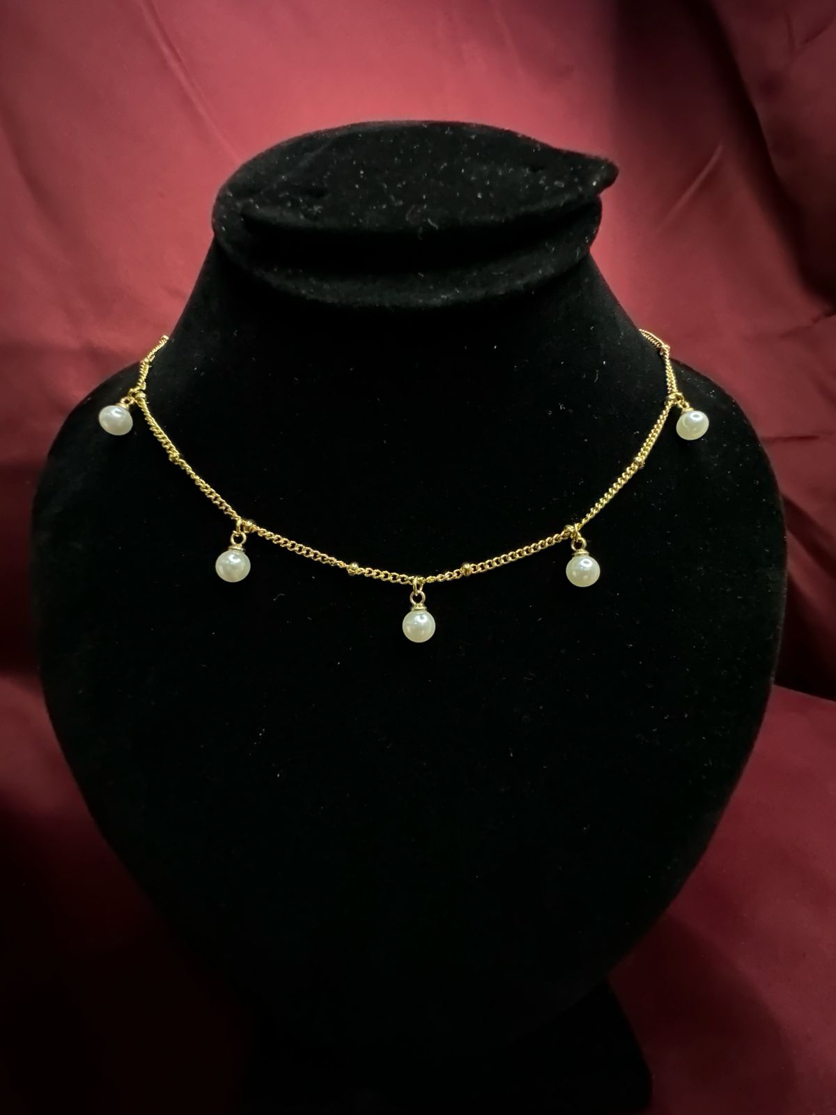 Gold-Tone Pearl Drop Necklace | Elegant Pearl Pendant for Women