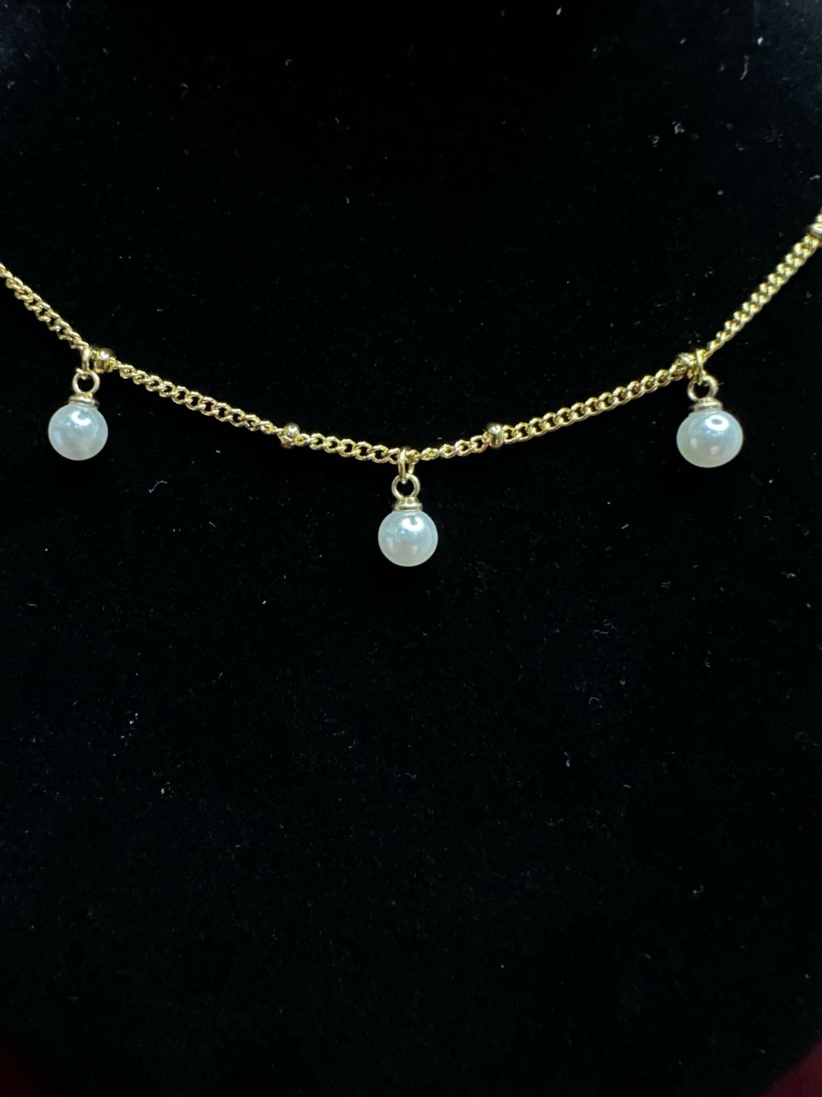 Gold-Tone Pearl Drop Necklace | Elegant Pearl Pendant for Women