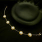 Gold Pearl Bezel Bracelet