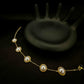 Gold Pearl Bezel Bracelet