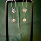 Iridescent Crystal Cluster & Pearl Drop Earrings