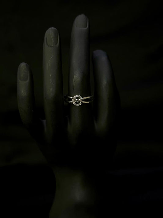 Dainty Infinity Crystal Ring