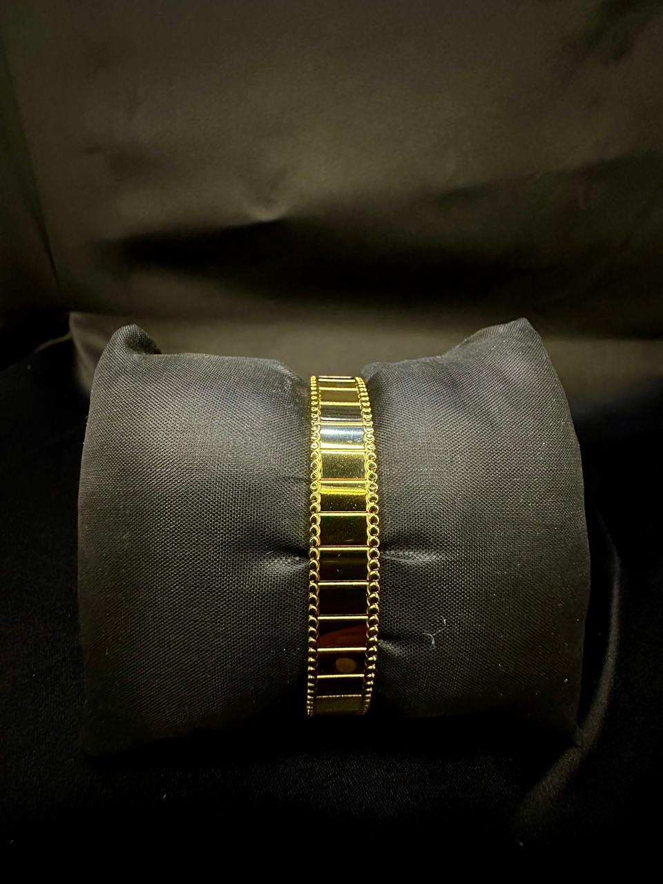 Gold Segmented Cuff Bracelet