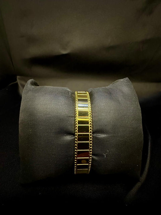 Gold Segmented Cuff Bracelet