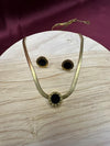 Roman Numeral Herringbone Necklace & Earring Set