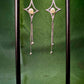 Celestial Star Pearl Drop Earrings