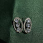 Triple Oval Crystal Drop Earrings