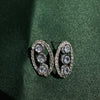 Triple Oval Crystal Drop Earrings