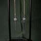 Star Crystal Threader Chain Earrings