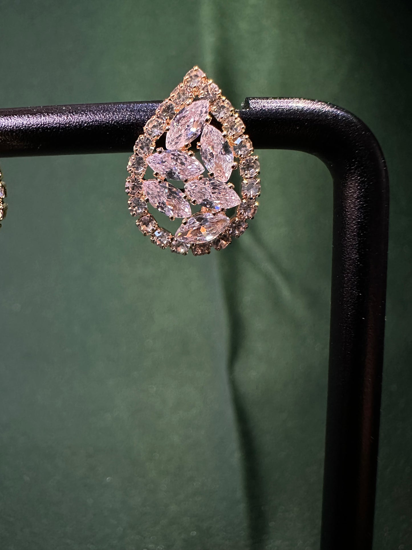 Multi-Stone Crystal Teardrop Earrings
