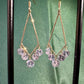 Geometric Triangle Crystal Chandelier Earrings