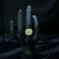 Gold Crystal Starburst Cluster Ring