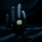 Gold Crystal Starburst Cluster Ring