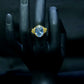 Blue Sapphire Oval Three-Stone Engagement Ring