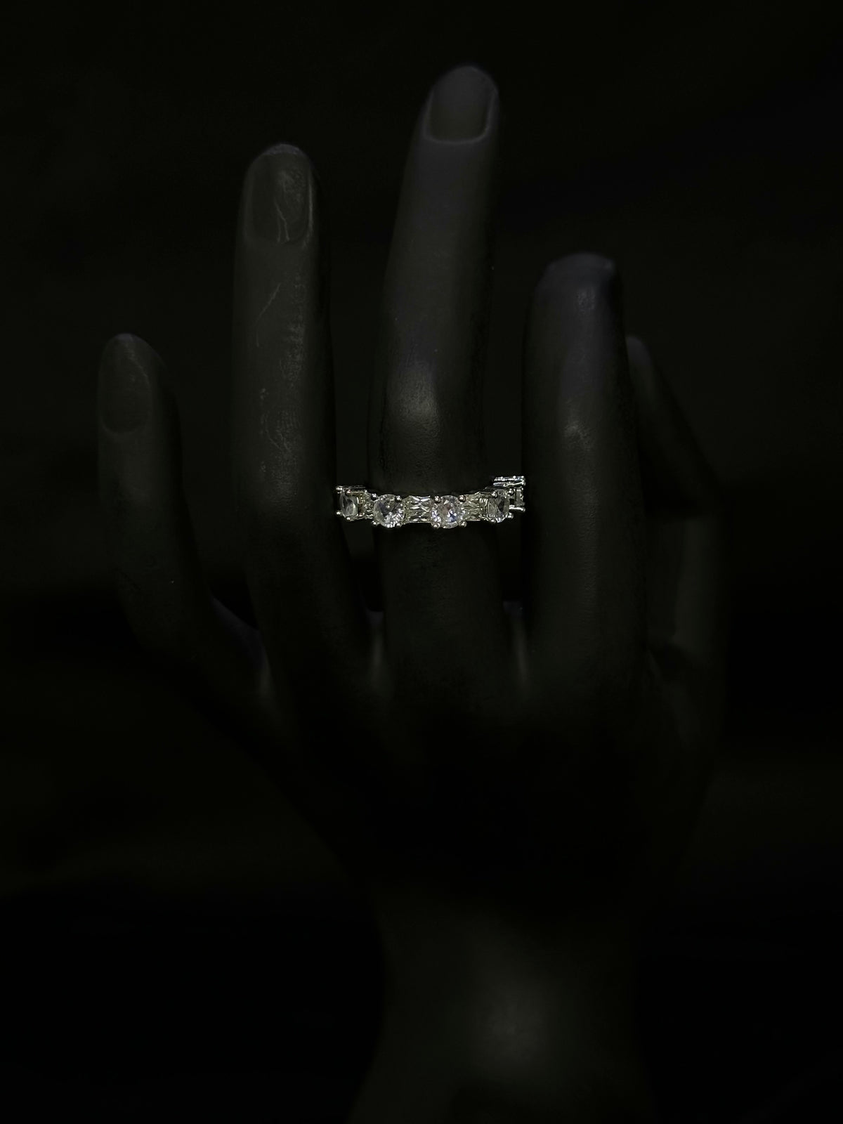 Five-Stone Linear Crystal Band Ring