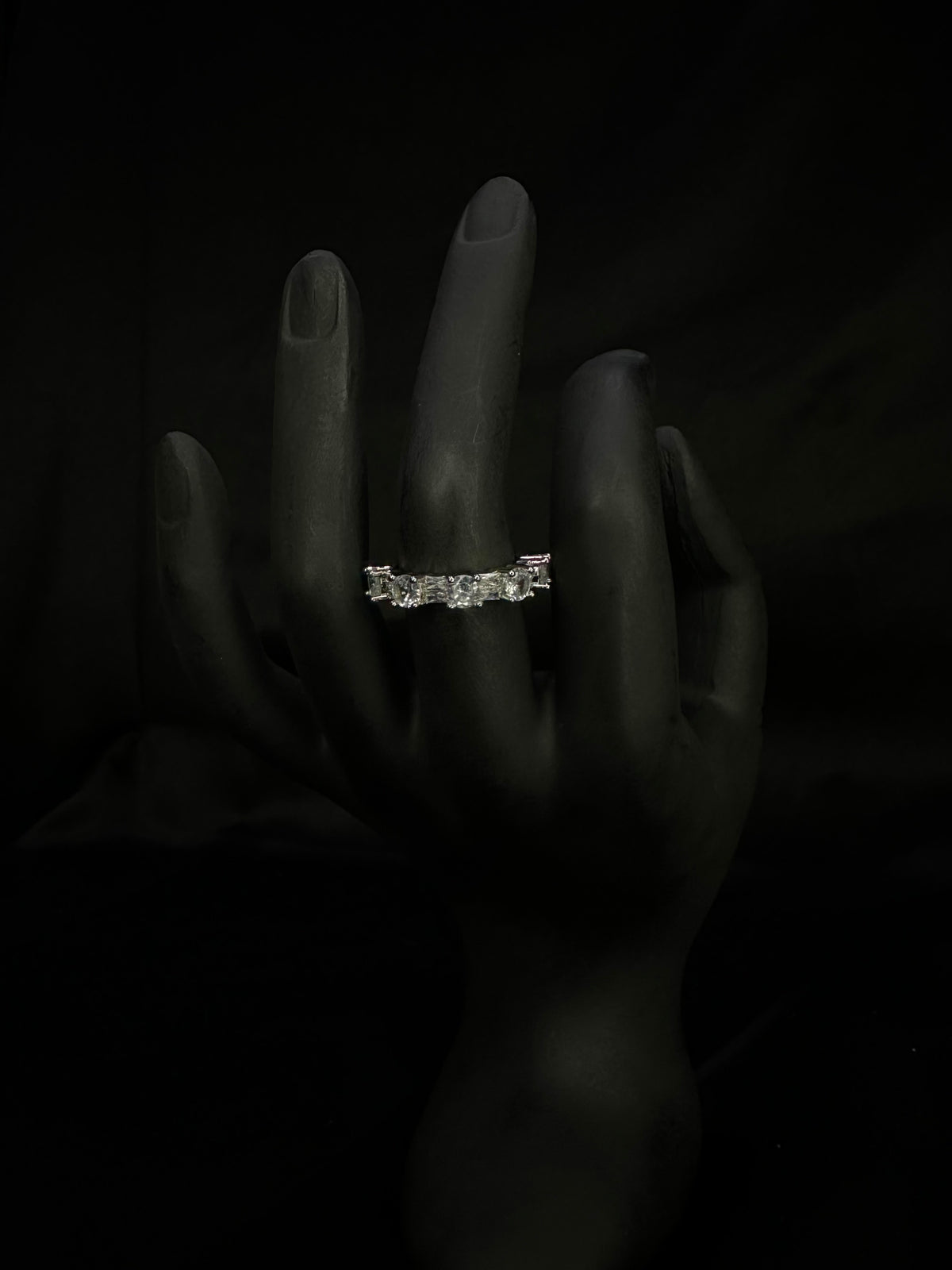 Five-Stone Linear Crystal Band Ring