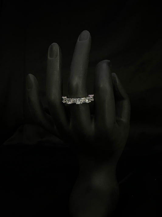 Five-Stone Linear Crystal Band Ring