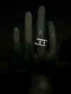 Sapphire Three-Stone Split Band Engagement Ring