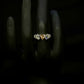 Golden Heart Three-Stone Engagement Ring