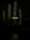 Golden Heart Three-Stone Engagement Ring