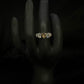 Golden Heart Three-Stone Engagement Ring