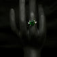 Emerald Green Three-Stone Statement Ring