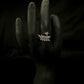 Triangular Crystal Leaf Branch Ring